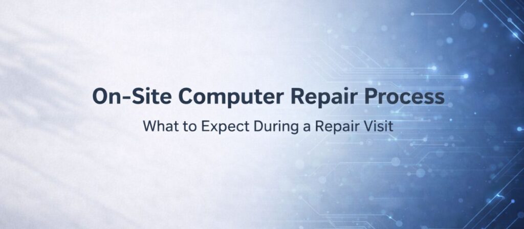 on-site computer repair process explained for business offices