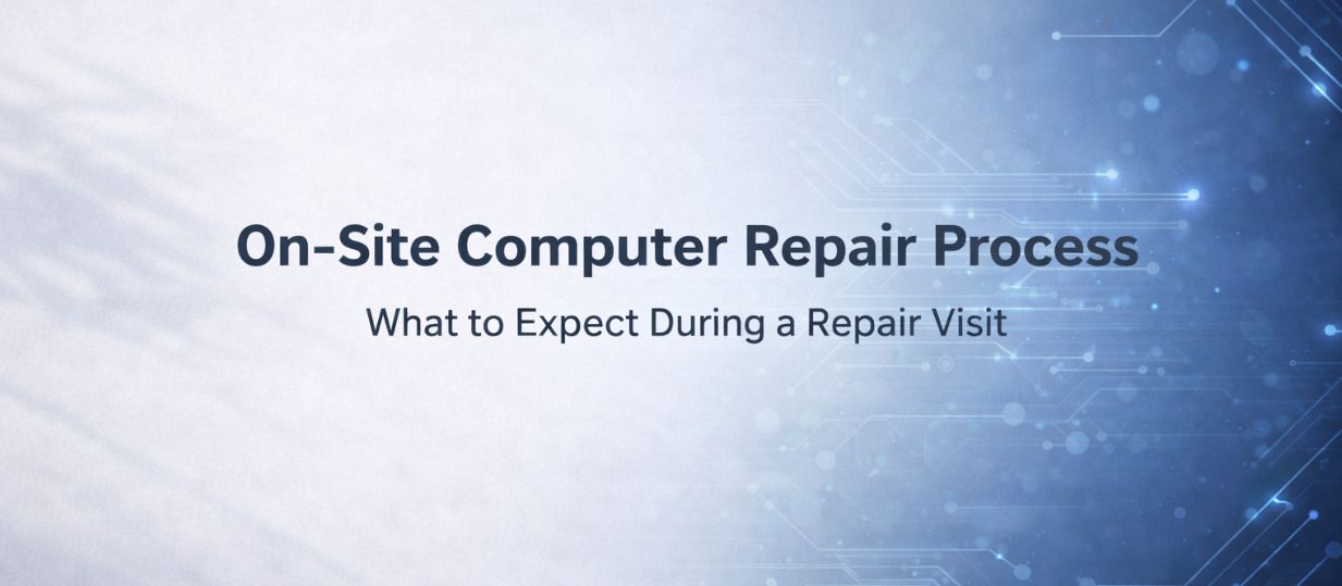 on-site computer repair process explained for business offices