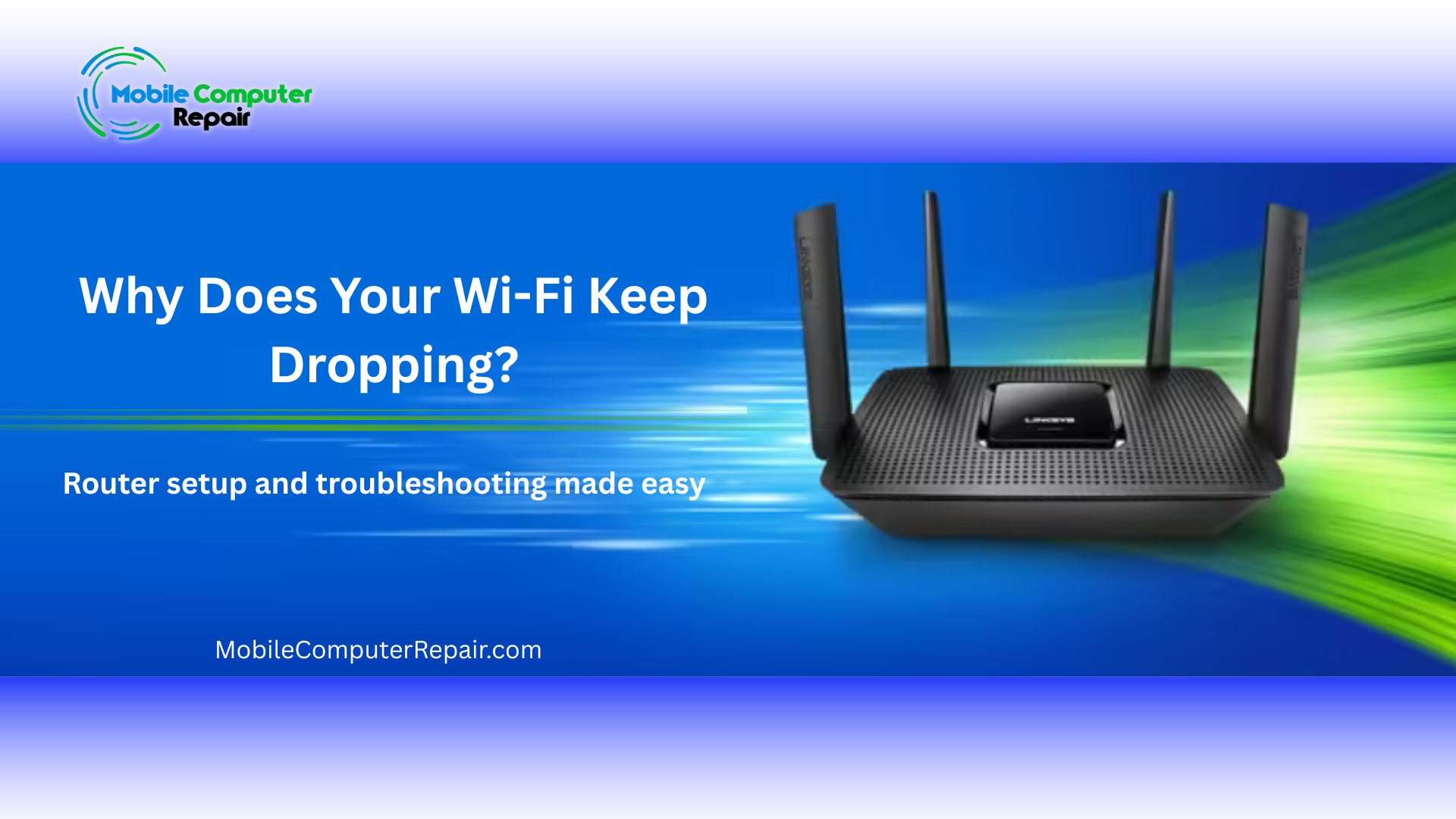 Network technician performing router setup and troubleshooting