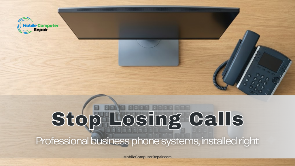 Business phone system installation in an Agoura Hills office